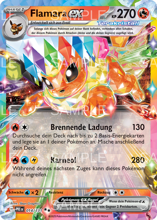 014 Flamara ex - Flareon ex - PRE 014/131