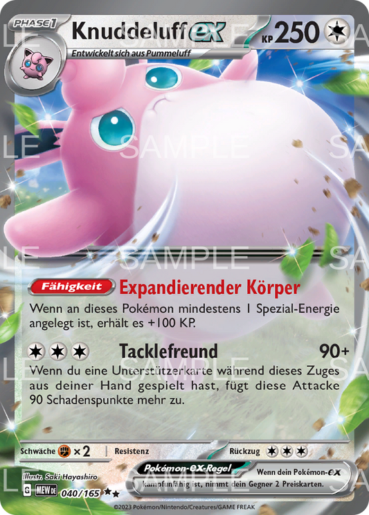 040 Knuddeluff ex - Wigglytuff ex - MEW 040/165