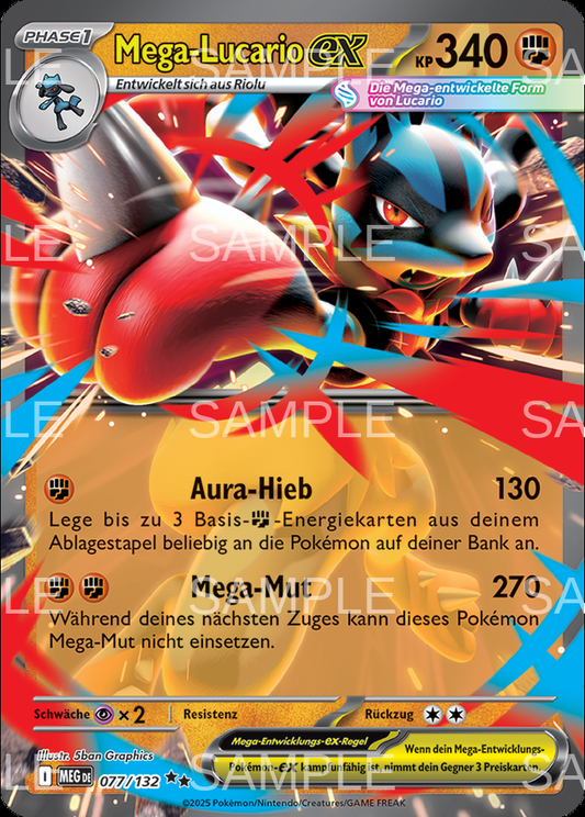 077 Mega Lucario ex - Mega Lucario ex - MEG 077/132