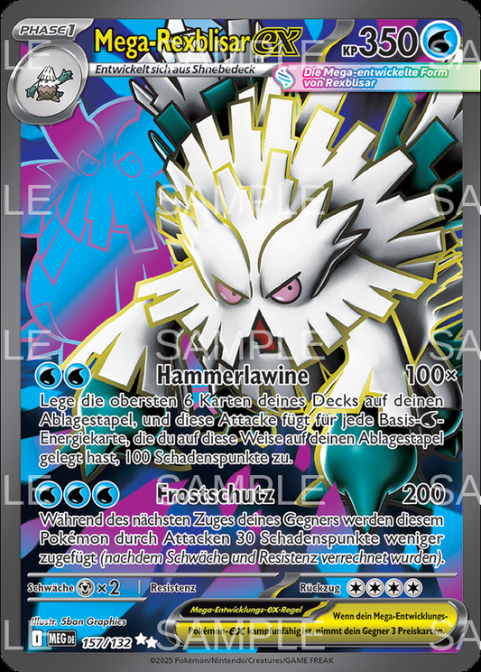 157 Mega Rexblisar ex - Mega Abomasnow ex - MEG 157/132