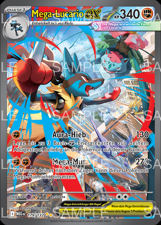 179 Mega Lucario ex - Mega Lucario ex - MEG 179/132