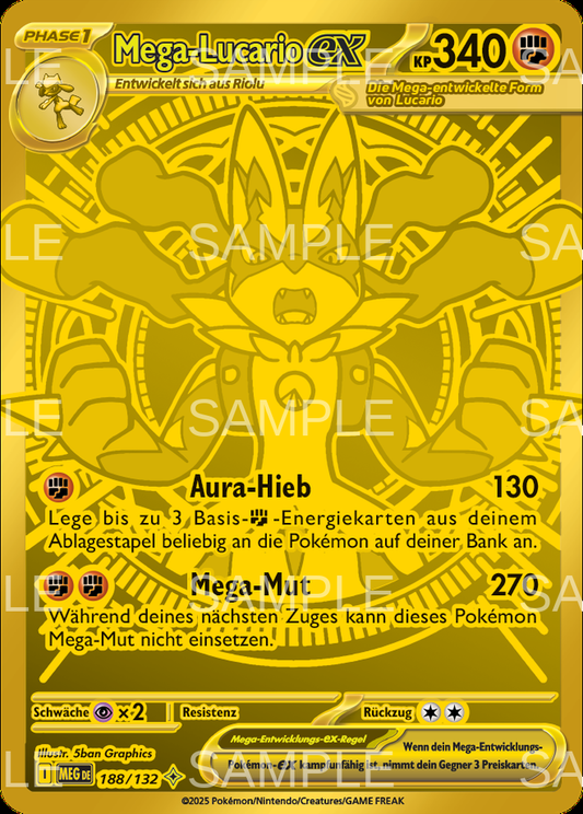 188 Mega Lucario ex - Mega Lucario ex - MEG 188/132