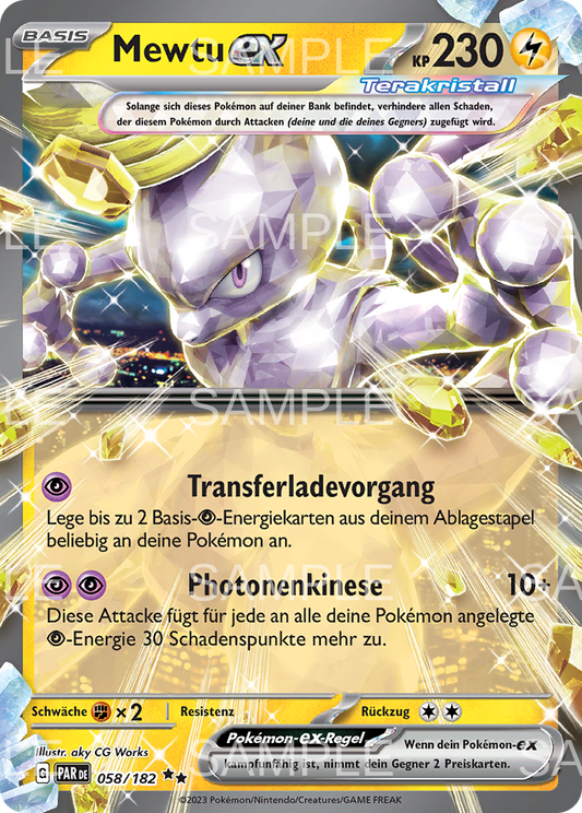 058 Mewtu ex - Mewtwo ex - PAR 058/182