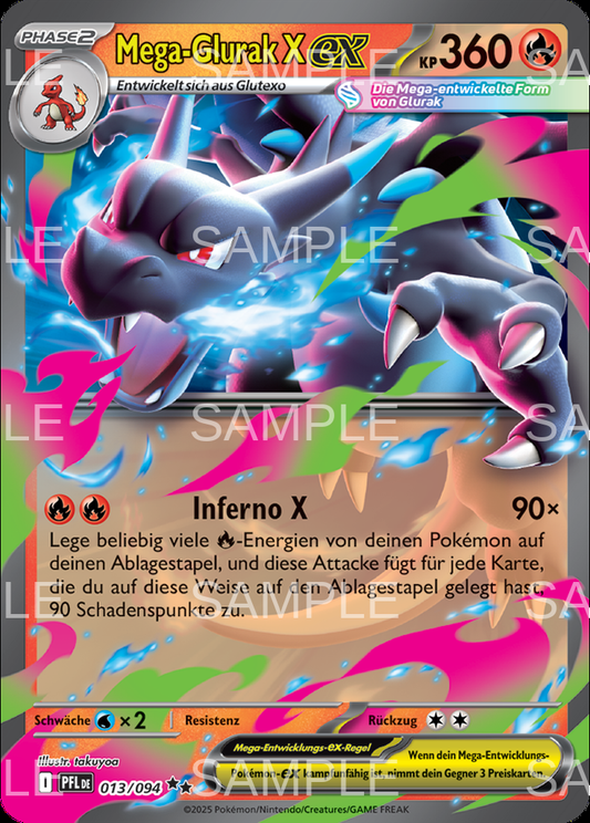 013 Mega Glurak X ex - Mega Charizard X ex - PFL 013/94