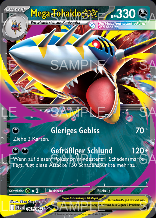 061 Mega Tohaido ex - Mega Sharpedo ex - PFL 061/94