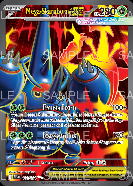 108 Mega Skaraborn ex - Mega Heracross ex - PFL 108/94