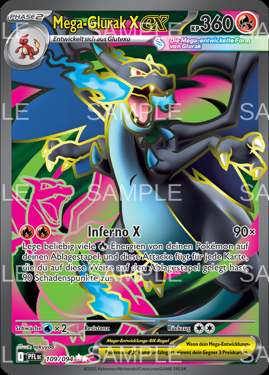 109 Mega Glurak X ex - Mega Charizard X ex - PFL 109/94