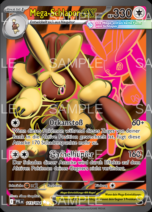115 Mega Schlapor ex - Mega Lopunny ex - PFL 115/94