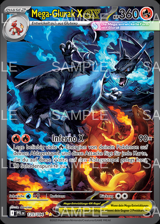 125 Mega Glurak X ex - Mega Charizard X ex - PFL 125/94
