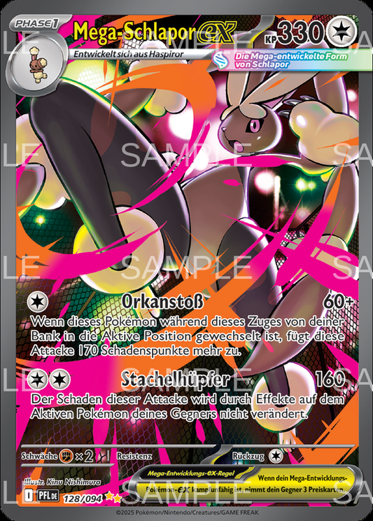 128 Mega Schlapor ex - Mega Lopunny ex - PFL 128/94
