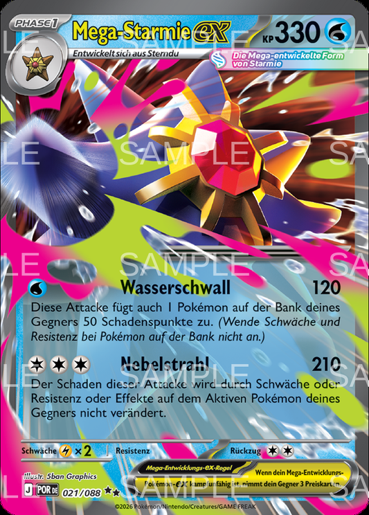 021 Mega Starmie ex - Mega Starmie ex - POR 021/88