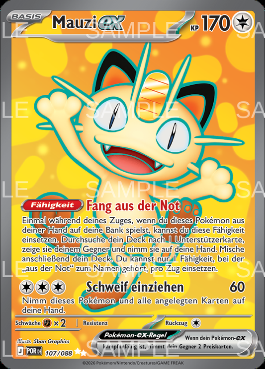 107 Mauzi ex - Meowth ex - POR 107/88