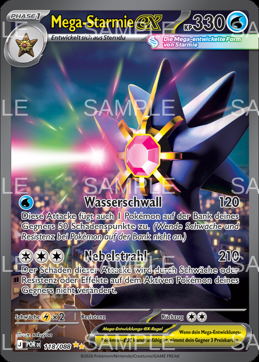 118 Mega Starmie ex - Mega Starmie ex - POR 118/88