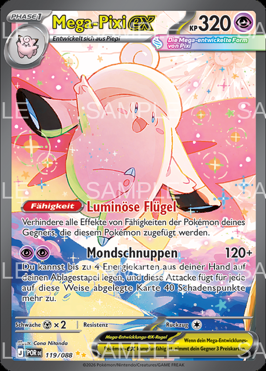 119 Mega Pixi ex - Mega Clefable ex - POR 119/88