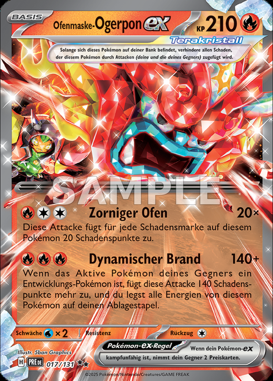 017 Ofenmaske Ogerpon ex - Hearthflame Mask Ogerpon ex - PRE 017/131