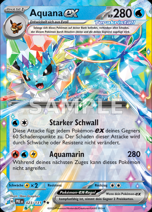 023 Aquana ex - Vaporeon ex - PRE 023/131