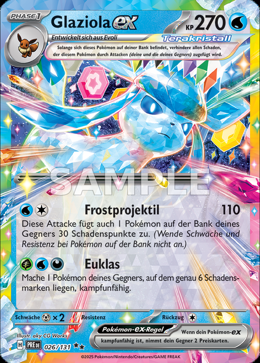 026 Glaziola ex - Glaceon ex - PRE 026/131