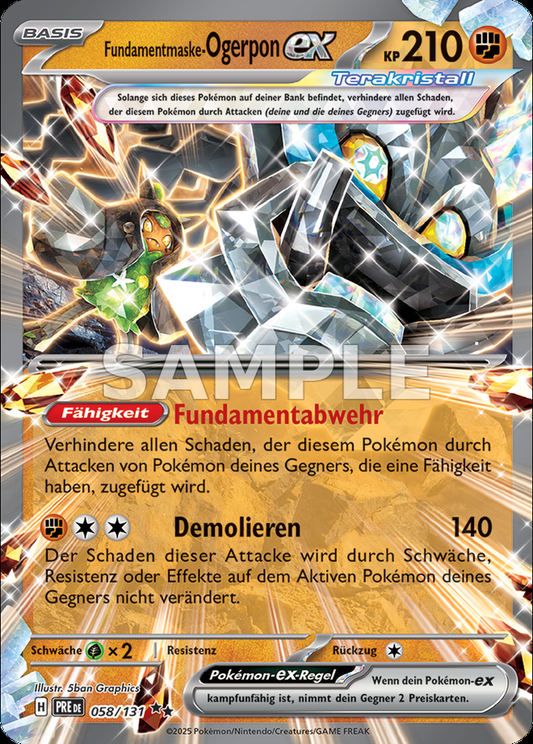 058 Fundamentmaske Ogerpon ex - Cornerstone Mask Ogerpon ex - PRE 058/131
