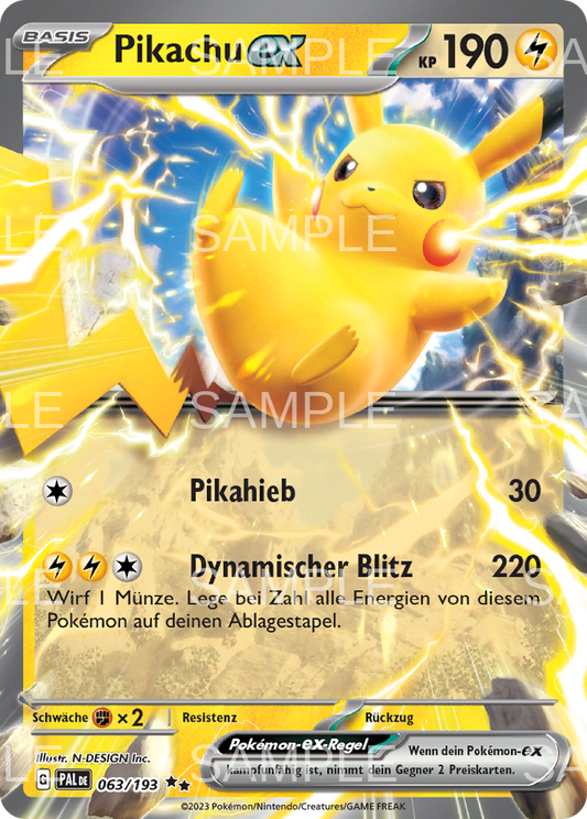 063 Pikachu ex - Pikachu ex - PAL 063/193