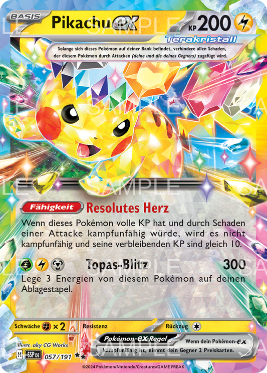 057 Pikachu ex - Pikachu ex - SSP 057/191