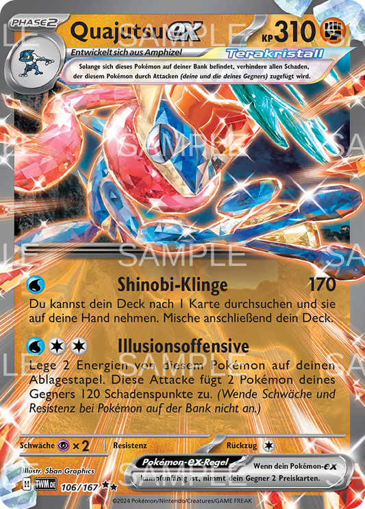 106 Quajutsu ex - Greninja ex - TWM 106/167
