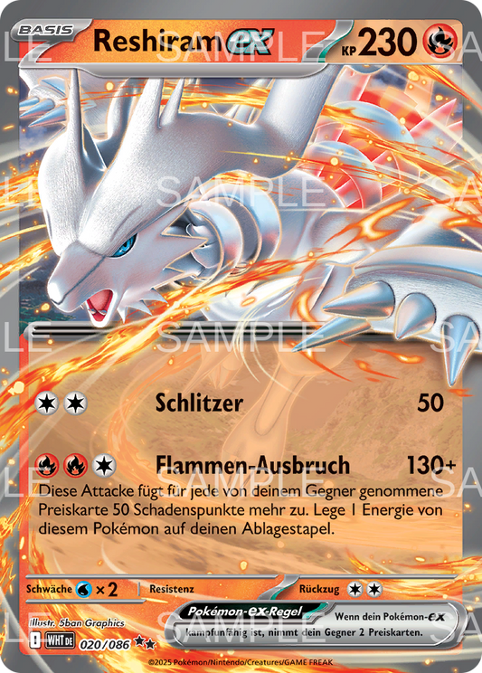 020 Reshiram ex - Reshiram ex - WHT 020/086