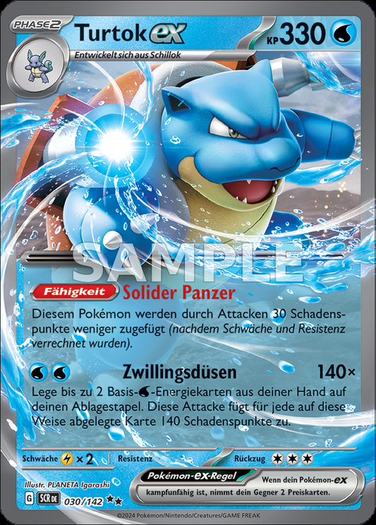 030 Turtok ex - Blastoise ex - SCR 030/142