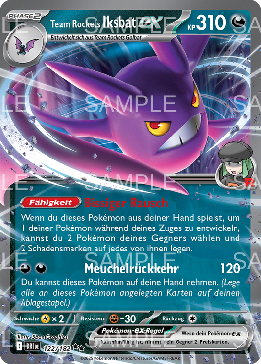 122 Team Rockets Iksbat ex - Team Rocket's Crobat ex - DRI 122/182