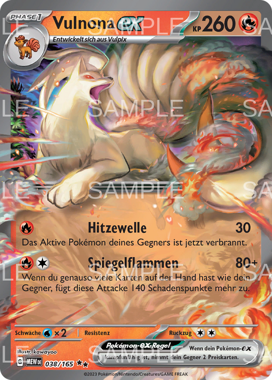 038 Vulnona ex - Ninetales ex - MEW 038/165