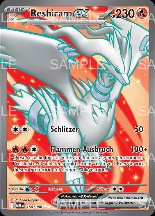 158 Reshiram ex - Reshiram ex - WHT 158/086