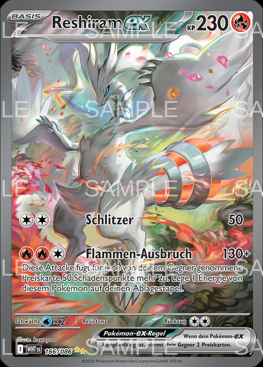 166 Reshiram ex - Reshiram ex - WHT 166/086