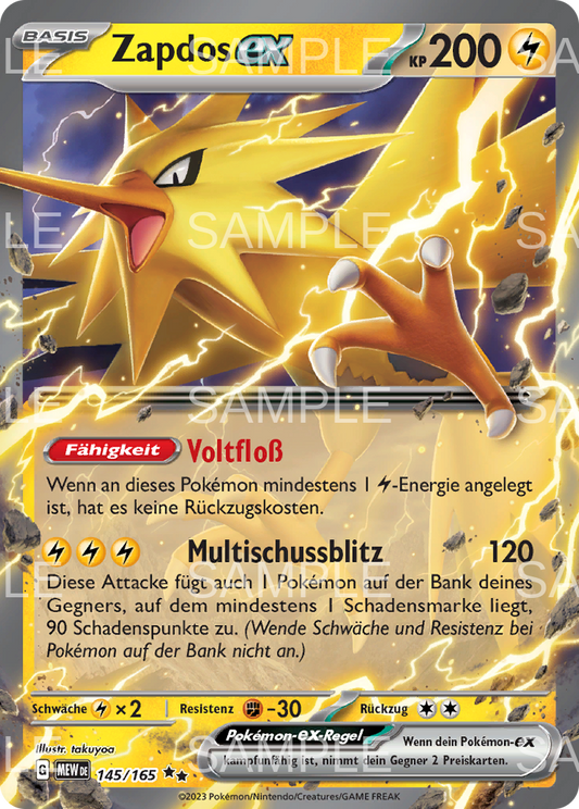 145 Zapdos ex - Zapdos ex - MEW 145/165